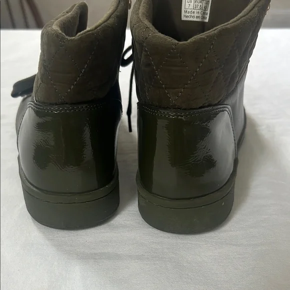 Aldo Olive Booties High-Top Minimalist - Picture 7 of 8